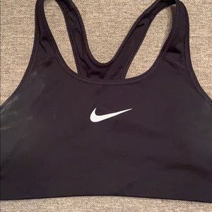 Nike sports bra black, size medium